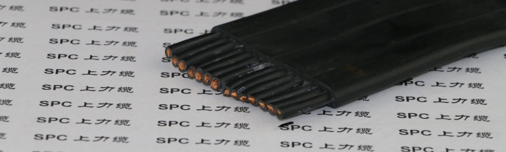 YFFBPG-OF鋼絲加強行車屏蔽扁電纜帶光纖  SPCFLAT-CRANE-CYG+OF行車屏蔽扁電纜鋼絲加強型